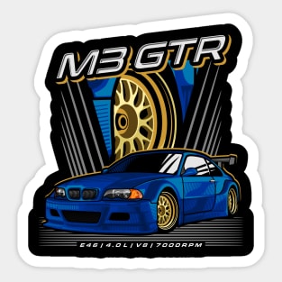 BMW M3 GTR BLUE Sticker